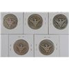 Image 2 : (5) 1901 BARBER HALF DOLLARS