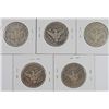 Image 2 : (5) 1907-O BARBER HALF DOLLARS