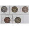Image 2 : (5) 1909 BARBER HALF DOLLARS