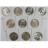 Image 2 : (10) 1950 FRANKLIN HALF DOLLARS CH BU