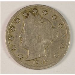 1912-S V-NICKEL FINE