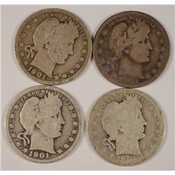 (4) 1901 BARBER QUARTERS