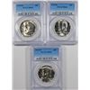 Image 1 : ( 3 ) 1970-D KENNEDY HALF DOLLARS, PCGS MS-64  KEY DATE