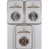 Image 1 : ( 3 ) 1959 FRANKLIN HALF DOLLARS, NGC  MS-64