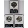 Image 2 : ( 3 ) NGC GRADED MS-64 FRANKLIN HALF DOLLARS, 1959, 1963 & 1963-D