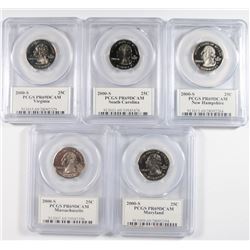 SET OF 2000-S STATE QUARTERS PCGS PR-69 DCAM