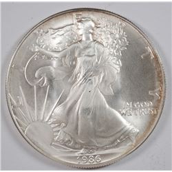 1986 AMERICAN SILVER EAGLE, BETTER DATE ( FIRST YEAR OF ISSUE )