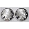 Image 1 : ( 2 ) INDIAN HEAD/BUFFALO ONE OUNCE .999 SILVER ROUNDS