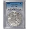 Image 1 : 2005 AMERICAN SILVER EAGLE, PCGS MS-70 RARE LISTS IN PCGS PRICE GUIDE AT $700.00