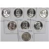 Image 1 : (8) 1958 FRANKLIN HALF DOLLARS CH BU