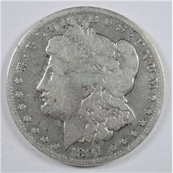 1891-CC MORGAN DOLLAR VG/F