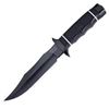 Image 1 : !NEW! Tech Bowie, Black Kraton Handle, Black TiNi Plain w/Sheath UPC Code: 729857990189