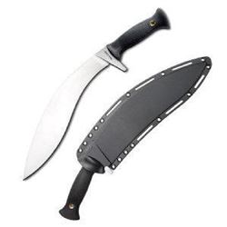 !NEW! Gurkha Kurkri Plus, Black Kray-Ex Handle, Plain w/Sheath UPC Code: 705442010098