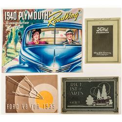 Ford and Plymouth Catalogs and Guides