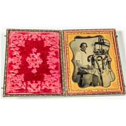 Early ferrotype Harness Shop Photograph