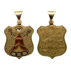 Choice Oddfellows officer gold pendant