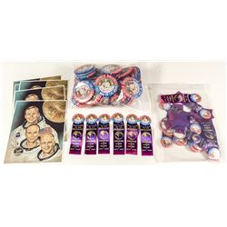 Apollo 11 Buttons and Pictures Lot