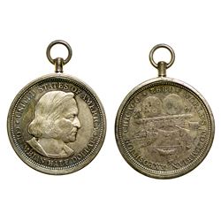Fob with Columbian Exposition Half Dollar