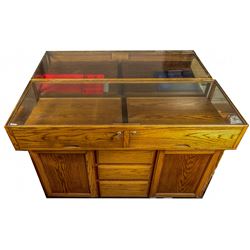 Large Oak Display Case