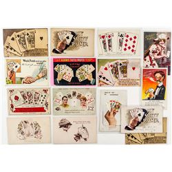 Gaming Postcards featuring 5 Card Hands