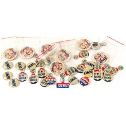 Dewey/Bricker Presidential Buttons