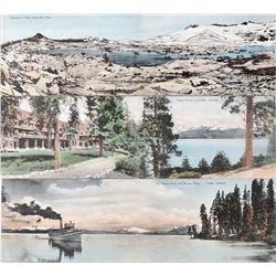Three Early Tahoe Panoramic Postcards
