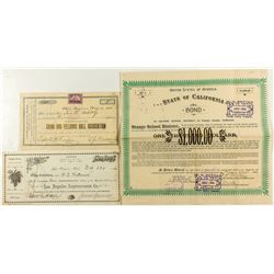 Southern California Stock Certificates
