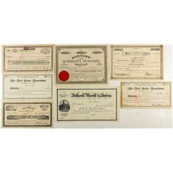 Seven California Stock Certificates