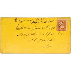 Earliest Bozeman, Gallatin, Montana Cover