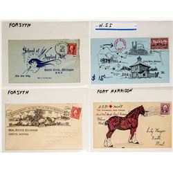 Four Envelopes w/ Full Pictorials