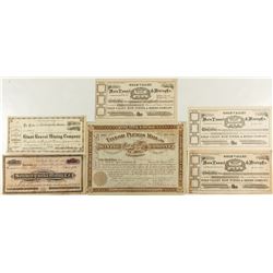 Plumas County Mining Stock Certificates