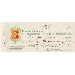 Bannock Ditch & Mining Gold Certificate