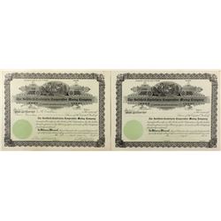 Two Candelaria Mining Stock Certificates