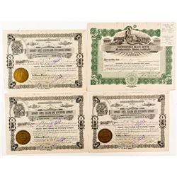 Four Diamondfield Mining Stock Certificates