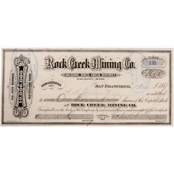 Rock Creek Mining Company Stock Certificate