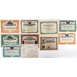 Nine Ely Mining Stock Certificates