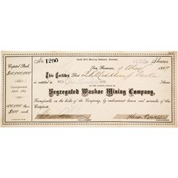 Segregated Washoe Mining Company Stock 2