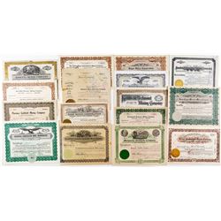 Sixteen Goldfield Mining Stock Certificates