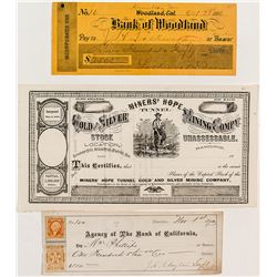 Hamilton Mining Stock and Checks