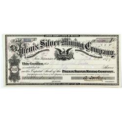 Phenix Silver Mining Co. Stock Certificate