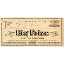Big Prize Mining Company Stock Certificate