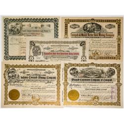 Tonopah Stock Certificates w/ State Names