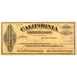 California Mining Co. Stock Certificate 1