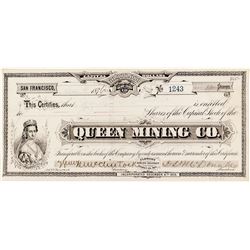 Queen Mining Co. Stock (G.T. Brown Litho) 1