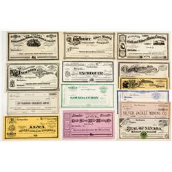 Unissued Comstock Stock Certificate Collection