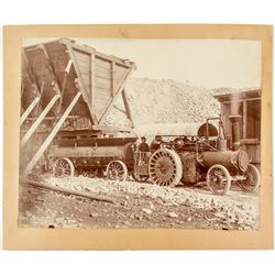 Early Gasoline Powered Ore Hauler, c 1905
