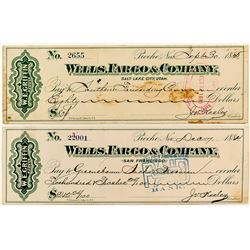 Two Wells Fargo Pioche Checks
