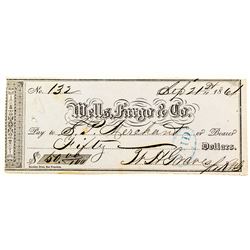 Very Early Wells Fargo Virginia City Check