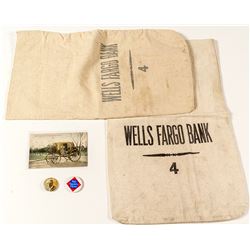 Wells Fargo Ephemera (Bags and Pins)