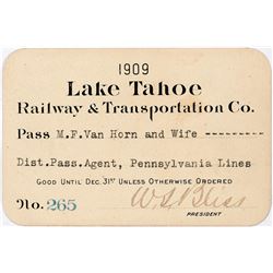 Lake Tahoe Railway Pass (1909)
